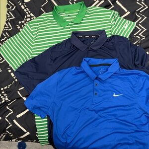 3 XL Nike Golf DriFit Polos